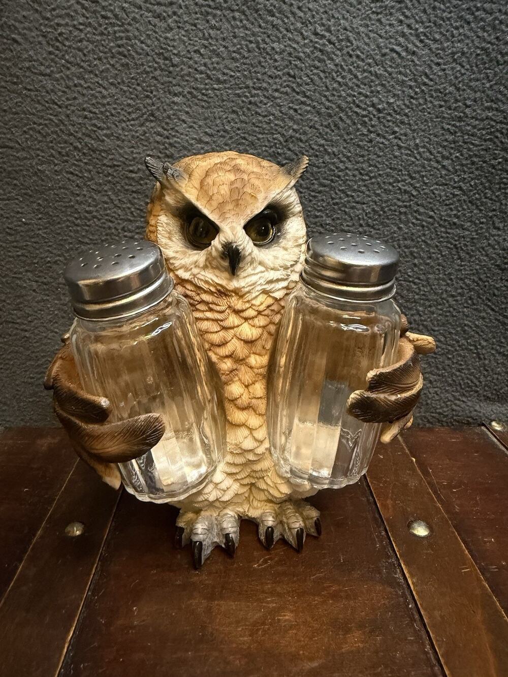 Beautiful And Unique Owl Salt & Pepper Shaker Holder